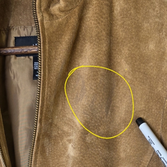 Alfani Women's Brown Suede Leather Zip-Up Jacket – Boho Classic Chic - Size M - Picture 7 of 15